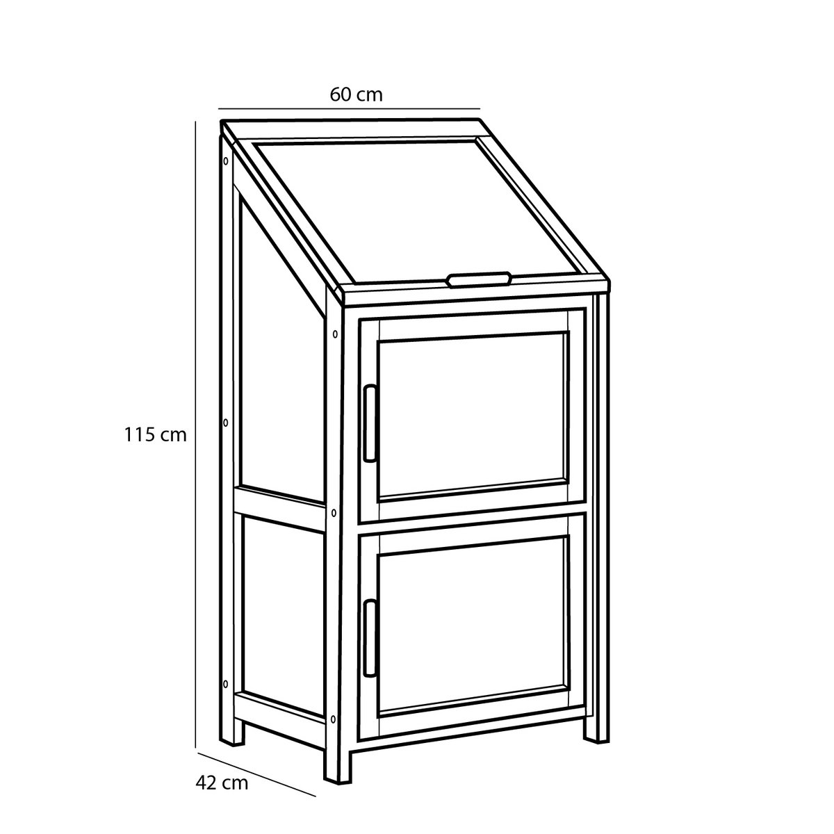 Caminia Greenhouse - L60 x W42 x H115 cm - Mahogany