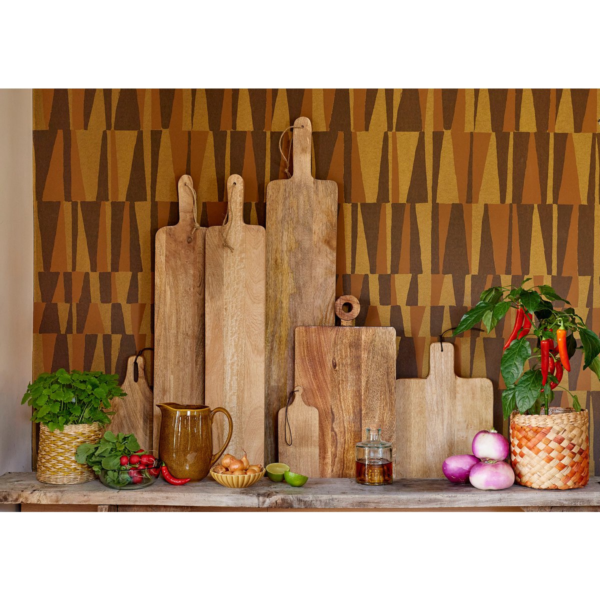 Capri Serving Board - L90 x W18 cm - 100% FSC Mango wood - Brown