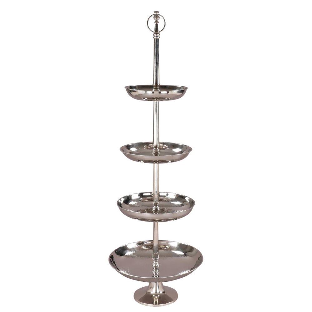 SERVANT/ETAGERE 4 NIVEAU'S ZILVER H.150CM