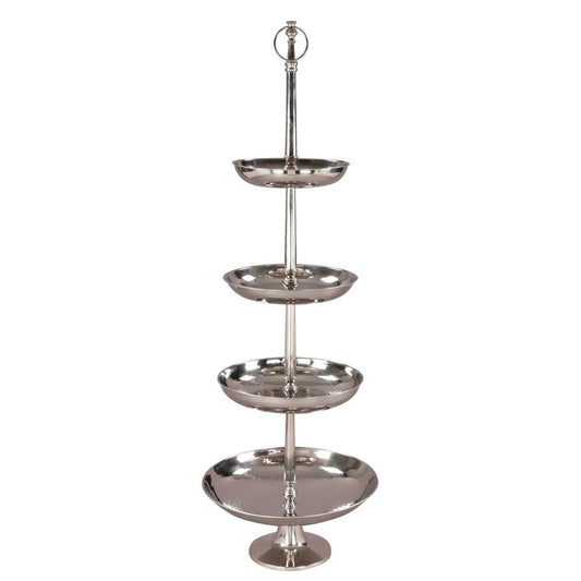 SERVANT/ETAGERE 4 NIVEAU'S ZILVER H.150CM