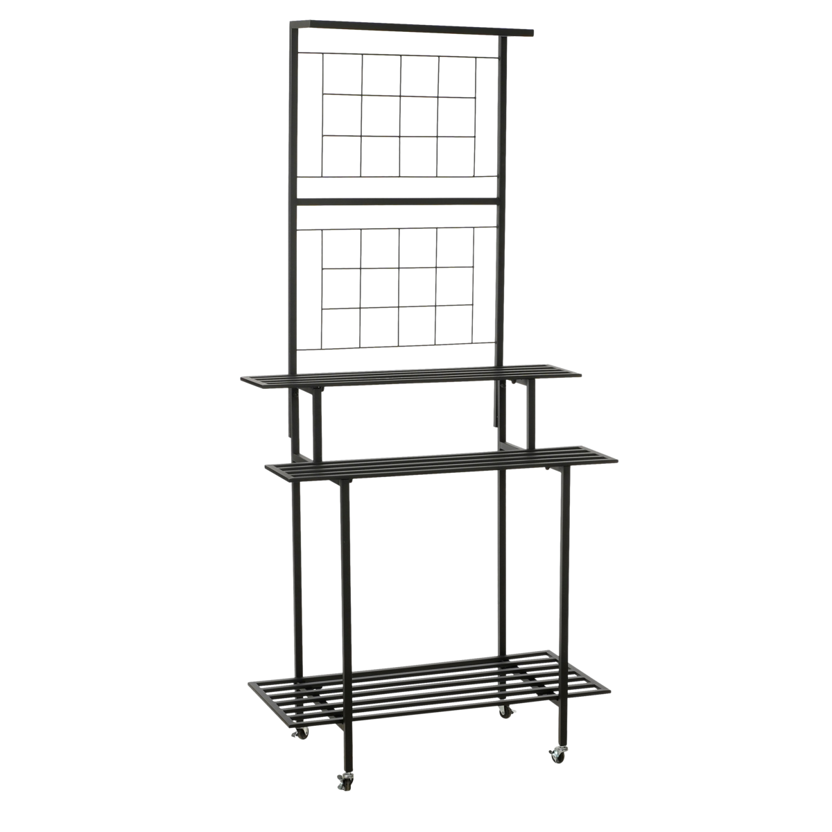 Greenrax Plant Stand - L90 x W44 x H190 cm - Metal - Black