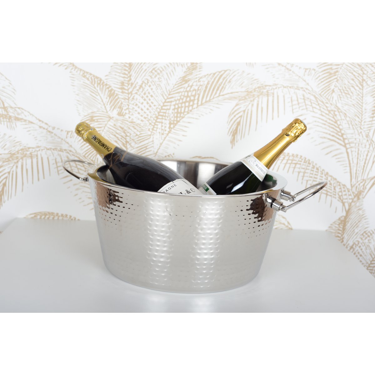 MIRROR EFFECT HAMMERED DRINK BUCKET