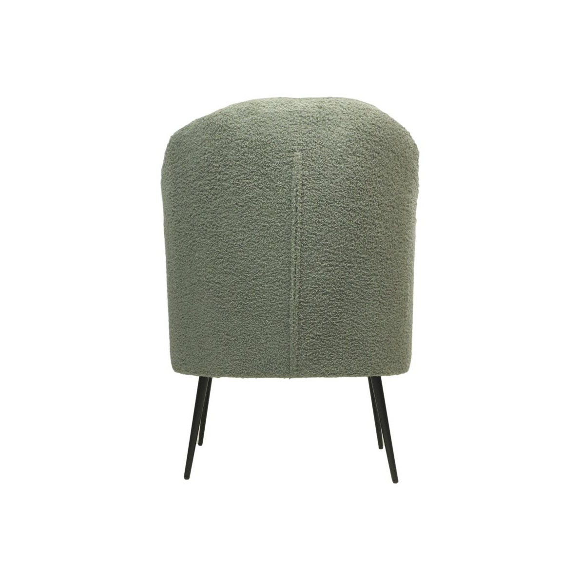 Fauteuil - 77x68x83 - Grijs/Zwart - Teddy/Bouclé/metaal