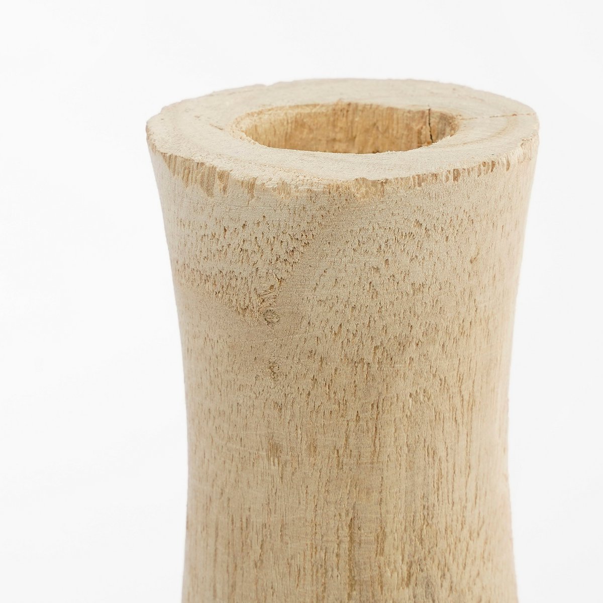 Pia Vase - H47 x Ø13 cm - Paulownia Wood - Light brown