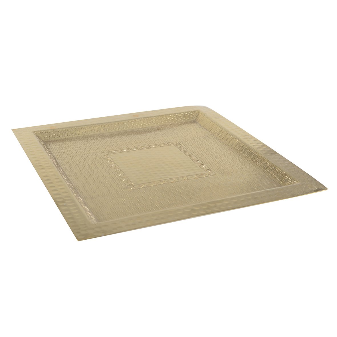 GOLDEN SQUARE TRAY 38CM