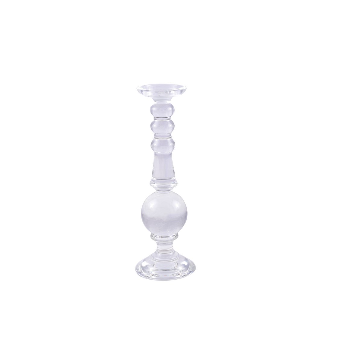 ROUND GLASS CANDLE HOLDER H.40CM