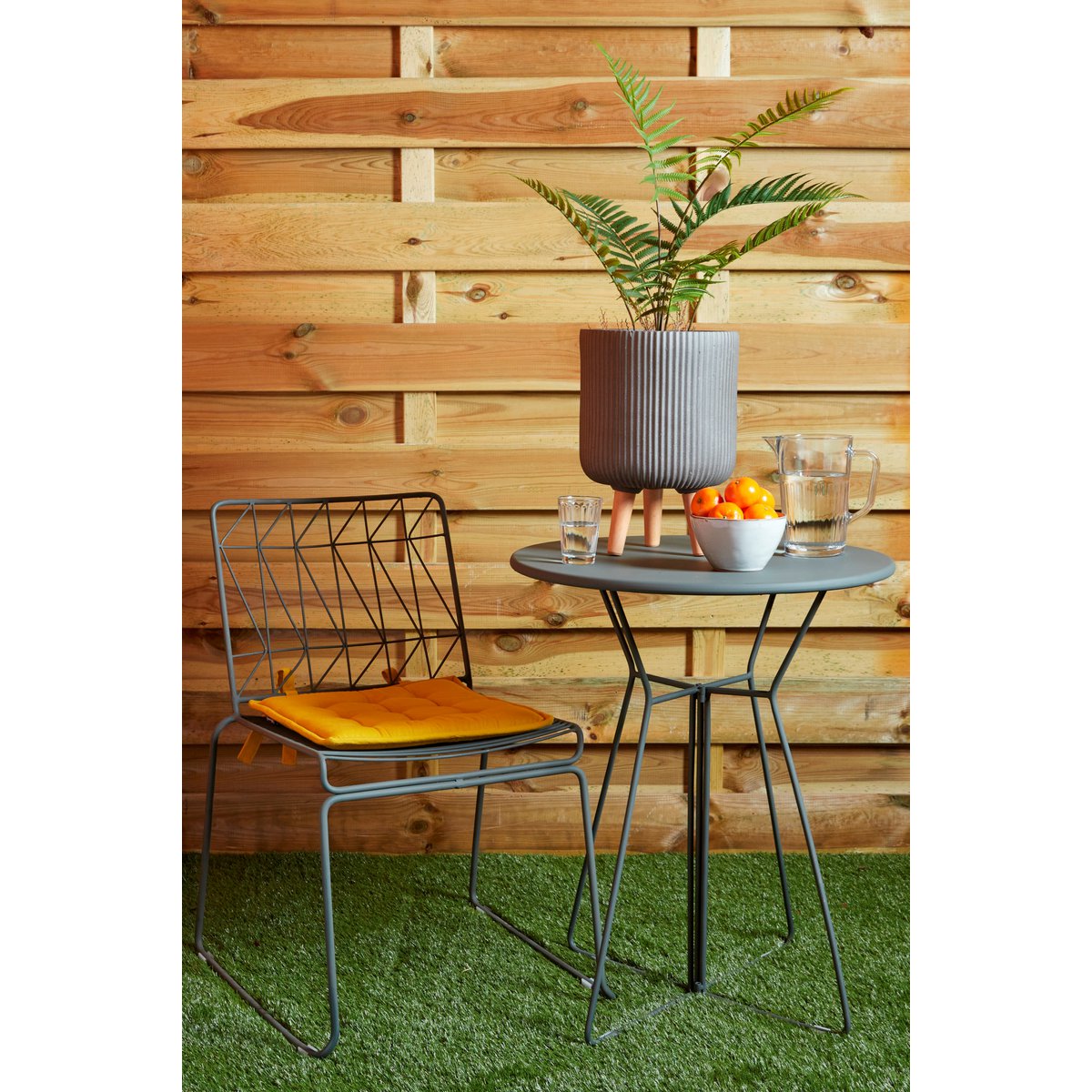 Bueno Garden chair - L53 x W55 x H77 cm - Gray