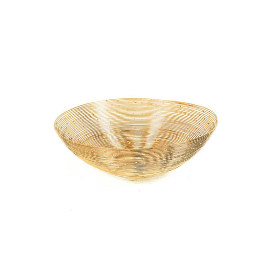 HV Bowl Wired Steel - Gold - 34x34x10cm