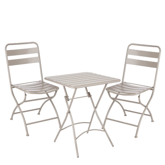 Evita Bistro set - Set of 3 - Metal - Brown