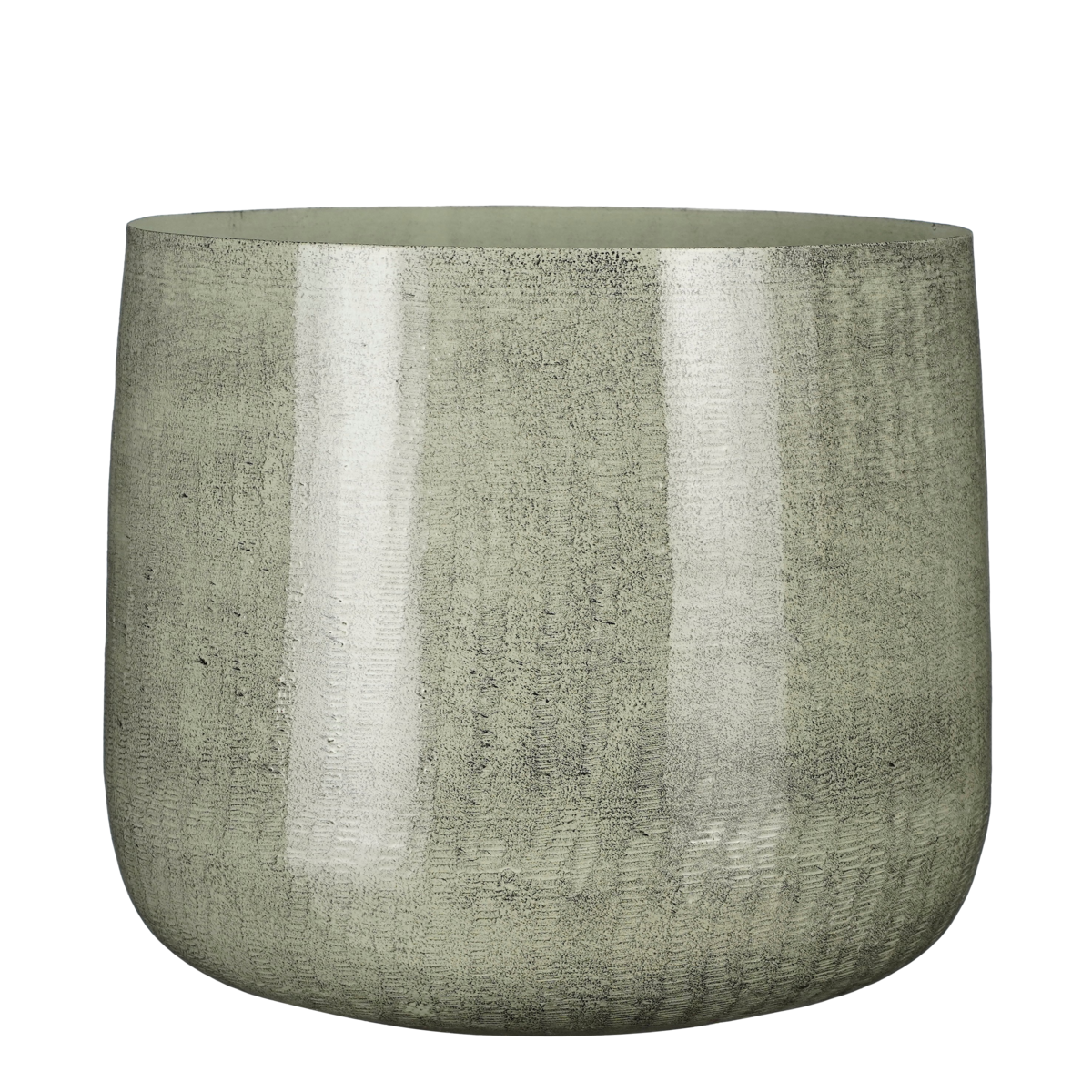 Benson Flowerpot - H27 x Ø32 cm - Metal - Light gray