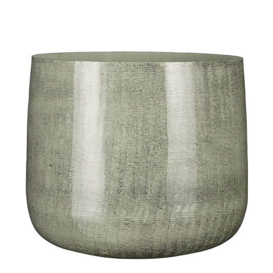 Benson Flowerpot - H27 x Ø32 cm - Metal - Light gray