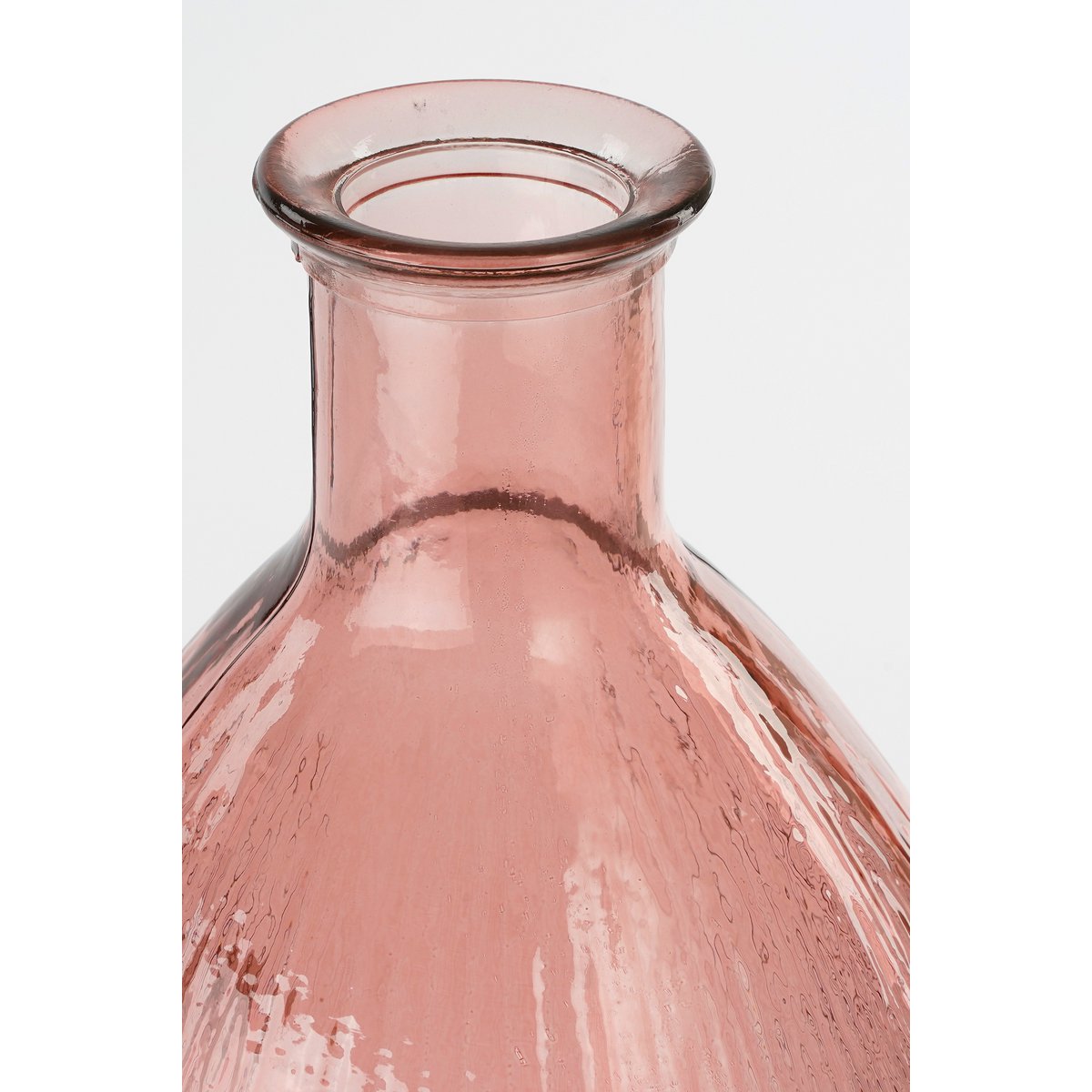 Firenza Bottle Vase - H59 x Ø29 cm - Recycled Glass - Light Pink