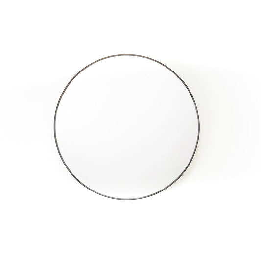 HV round metal mirror 60cm black