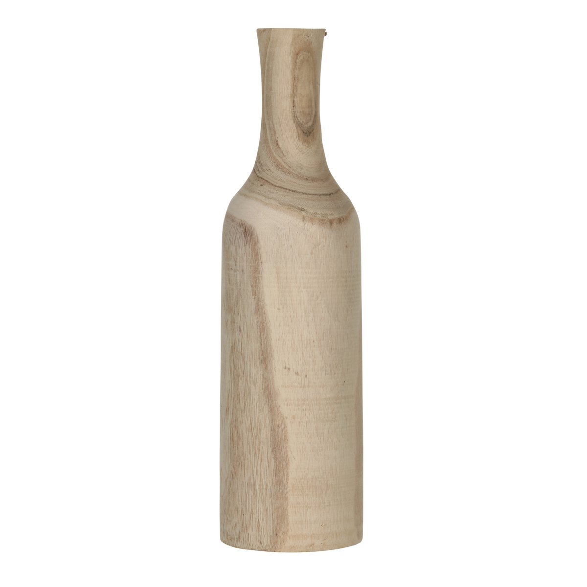 Pia Vase - H47 x Ø13 cm - Paulownia Wood - Light brown