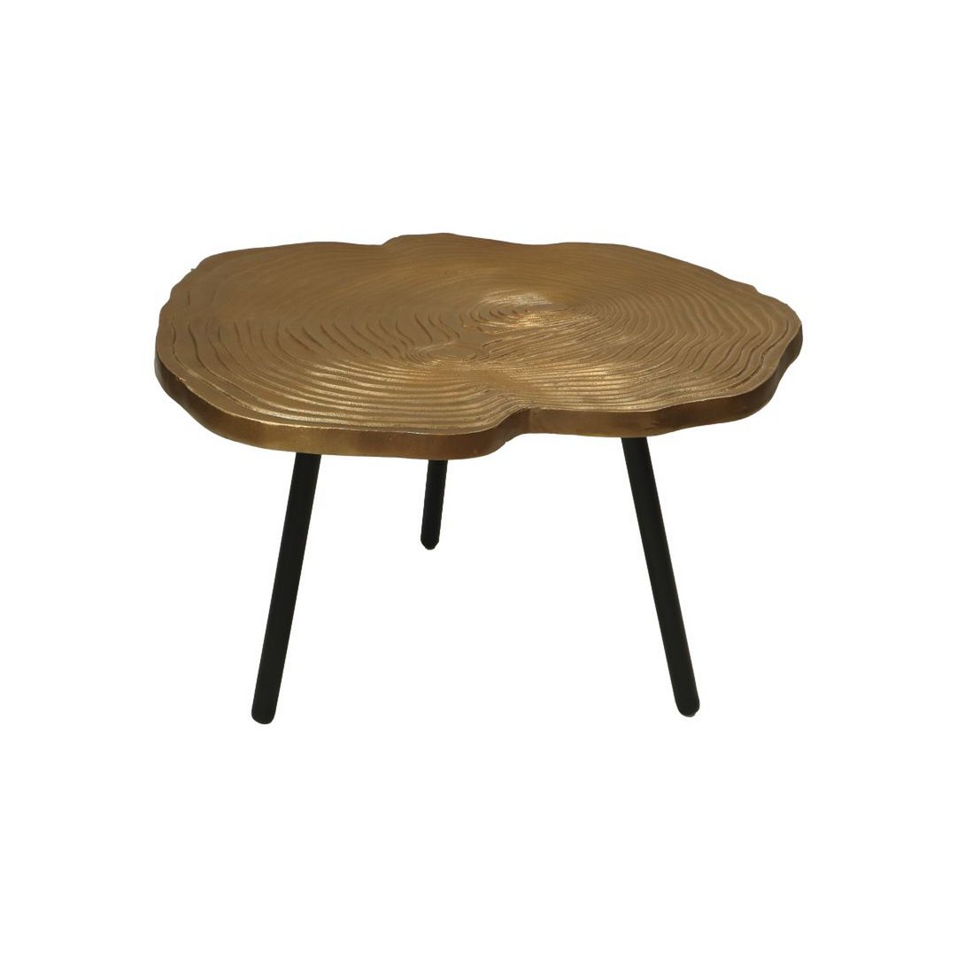 Coffee table - ø65x42 - Gold/Black - Aluminum/metal