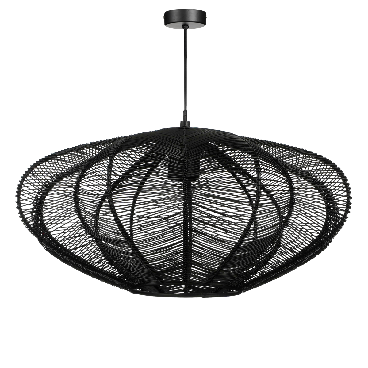 Kanti Hanging Lamp - H20 x Ø41 cm - Metal - Black