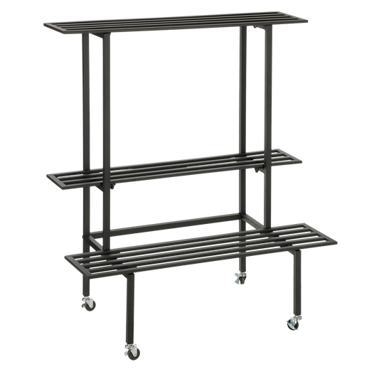 Greenrax Plant Stand - L90 x W44 x H102 cm - Metal - Black