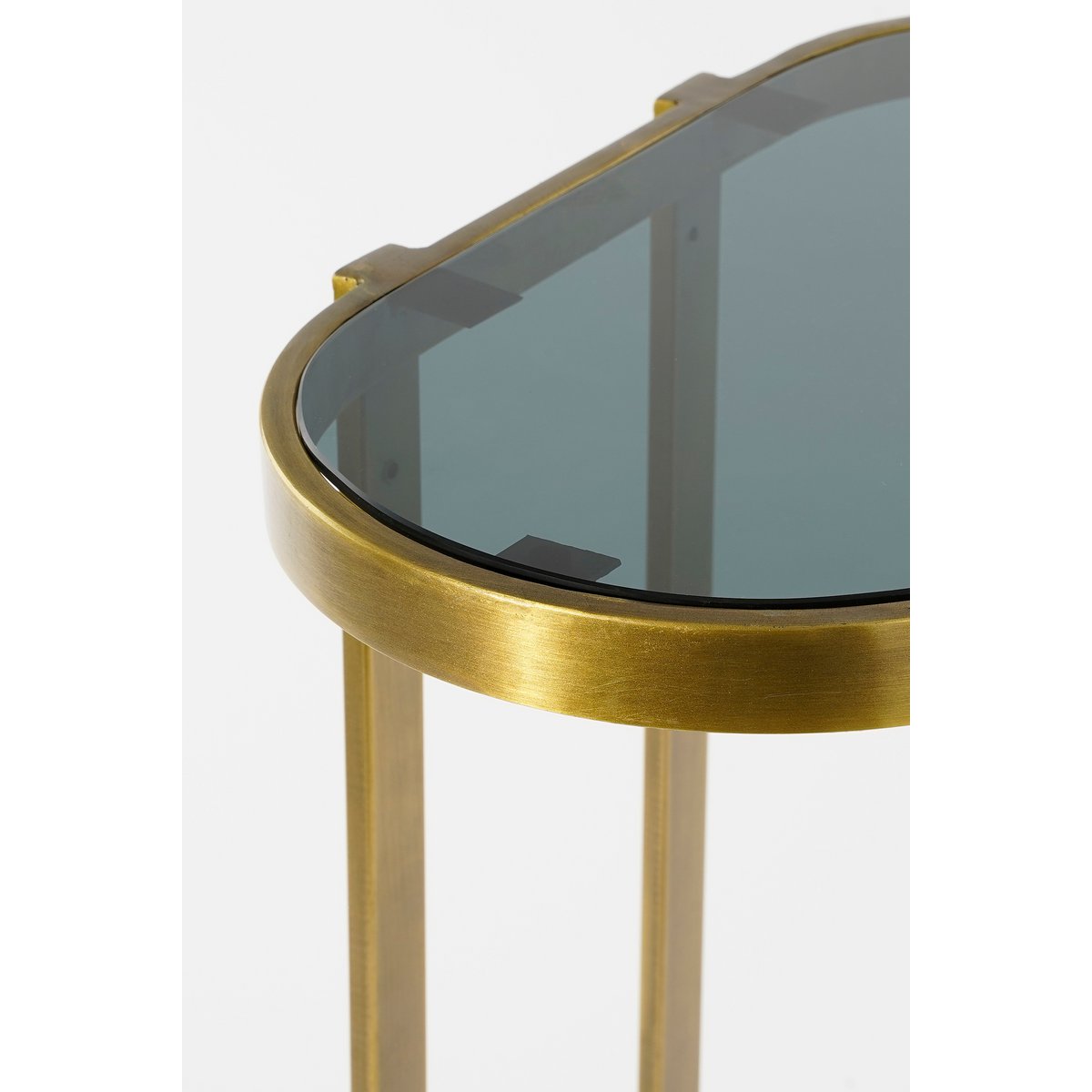 Kevin Side table - Set of 2 - L54 x W34 x H56 cm - Metal - Gold