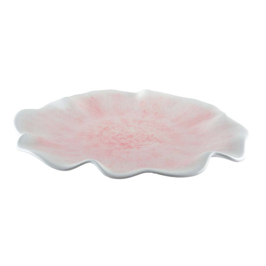 PINK MELAMINE PRESENTATION PLATE 40X40X5CM