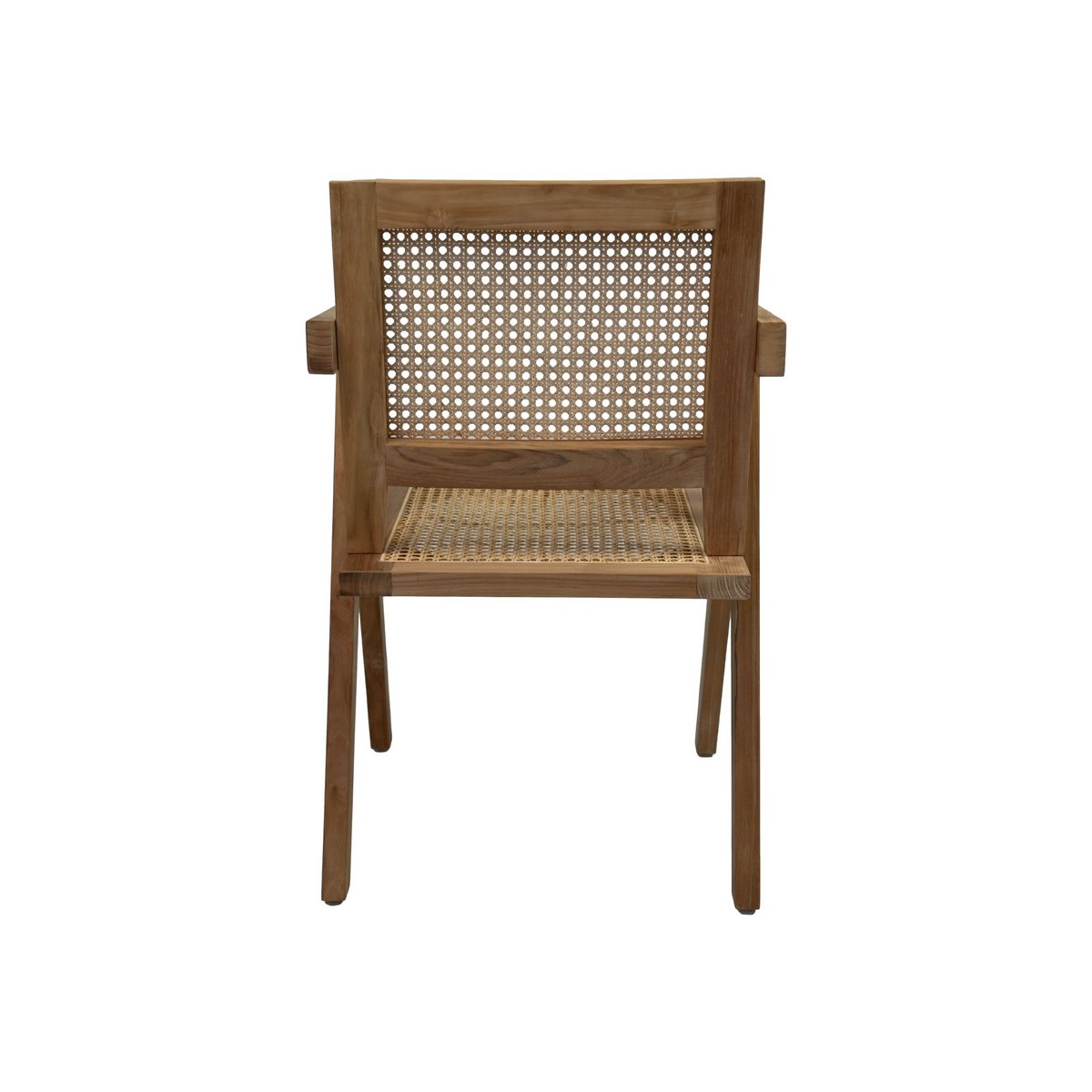 Eetkamerstoel - 56x52x83 - Naturel - Teak/rotan