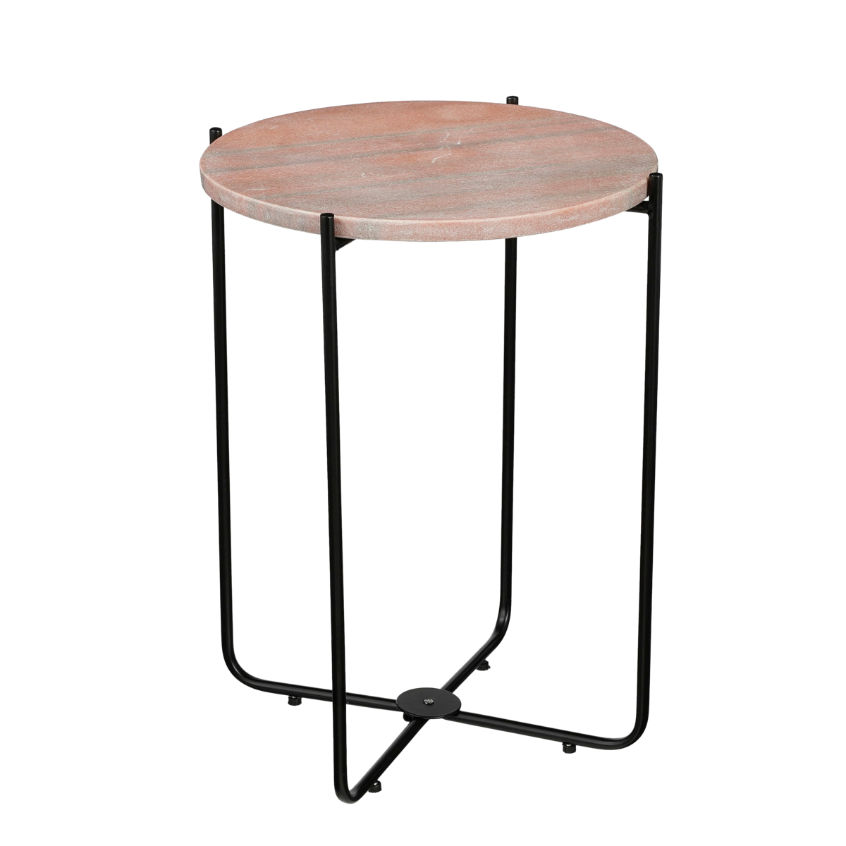 Armando Side table - H45 x Ø36 cm - Marble - Pink