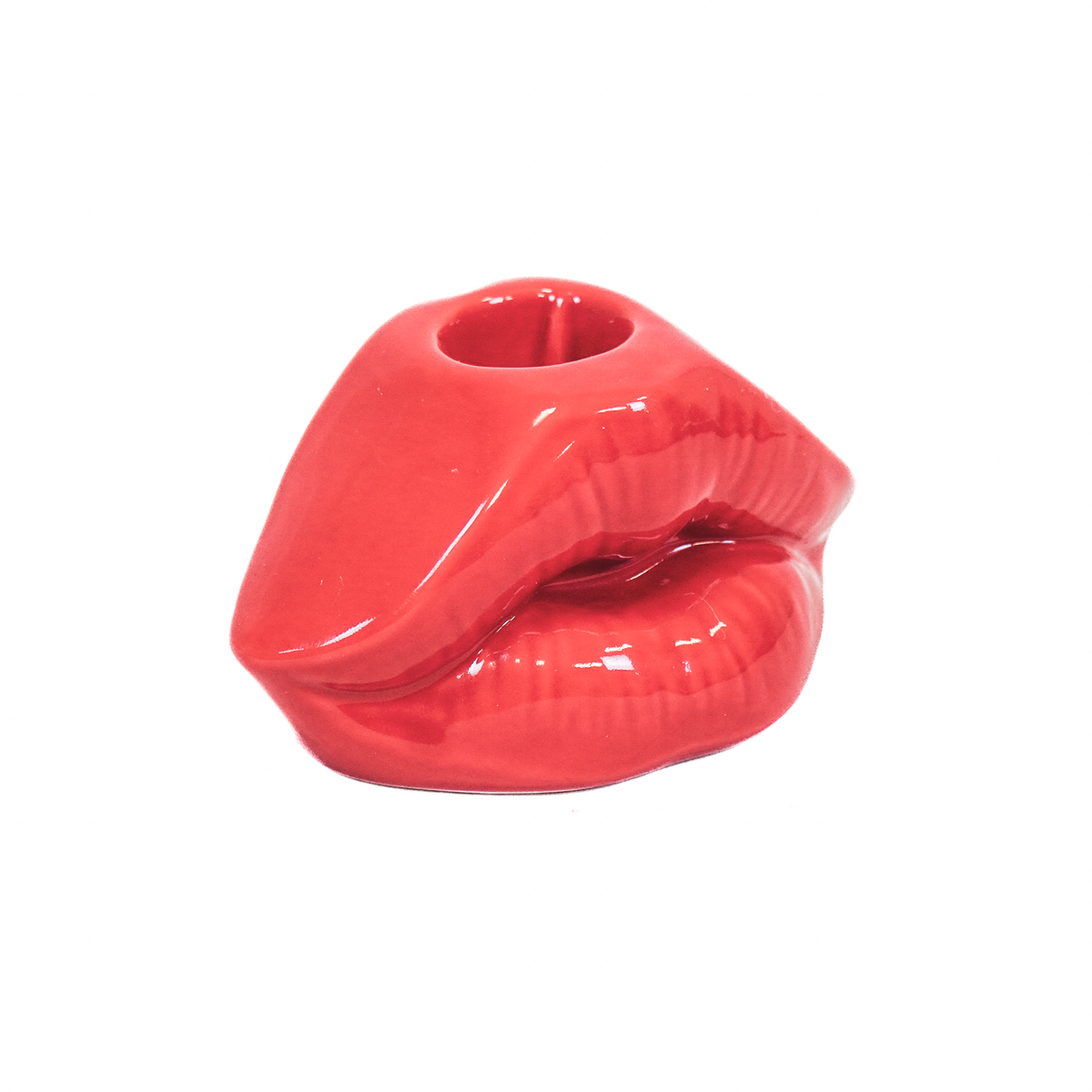 Housevitamin Lips Don't Lie Candlestick - Red - 10.5x6.5x5.5cm