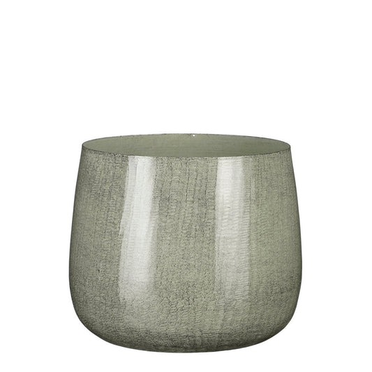 Benson Flowerpot - H22 x Ø24 cm - Metal - Light gray