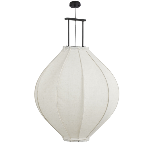 Pego Hanglamp - H94 x Ø70 cm - Linnen - Off White