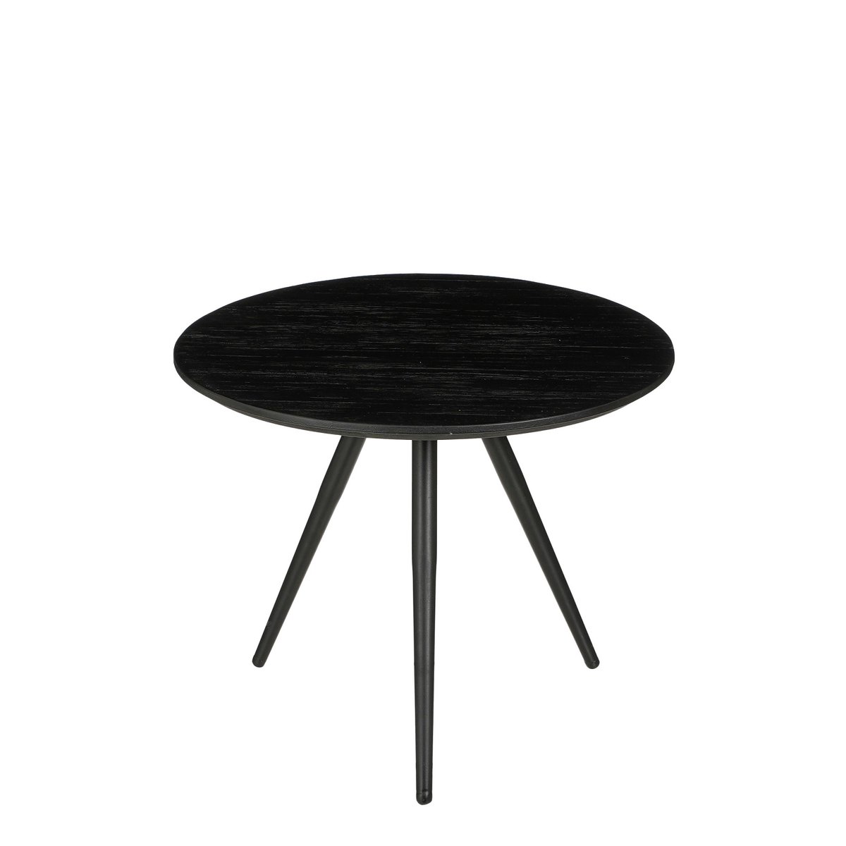 Jailey Side Table - Set of 2 - H49 x Ø50 cm - Recycled Wood - Black