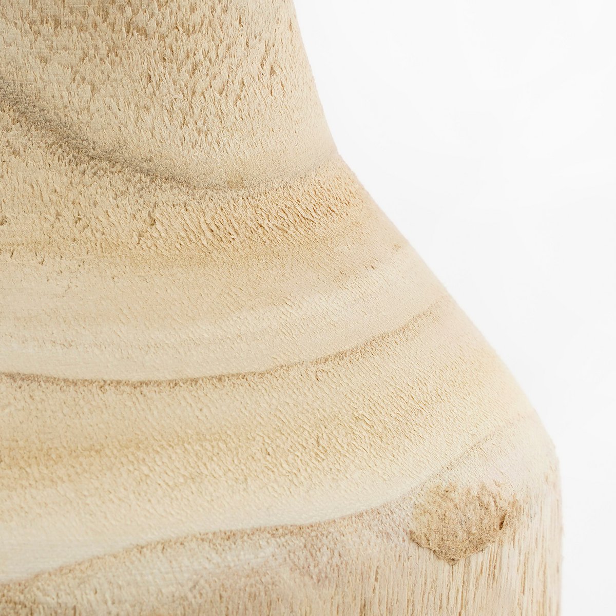 Pia Vase - H47 x Ø13 cm - Paulownia Wood - Light brown