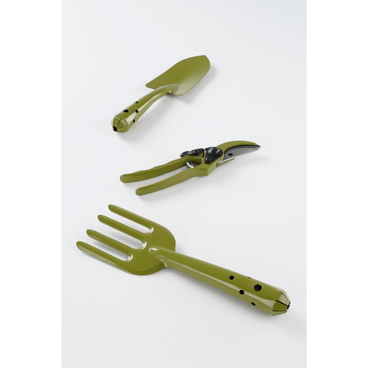 Garden tools - Set of 3 - Metal - Green