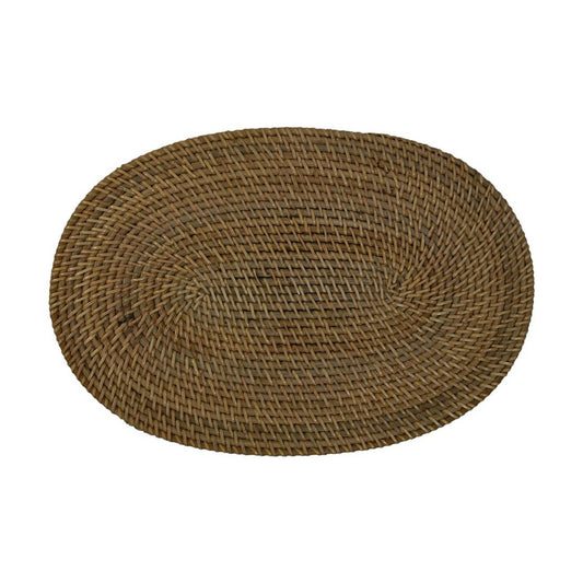 Oval Placemat set of 4 - 45x30x2 - Rattan - Natural