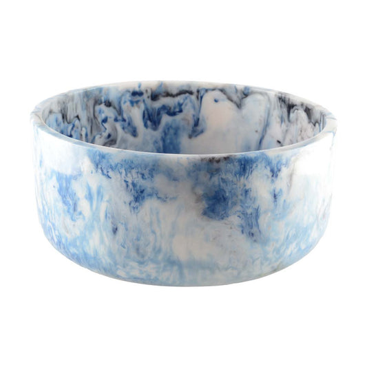 CLOUDY BLUE RESIN SALAD BOWL