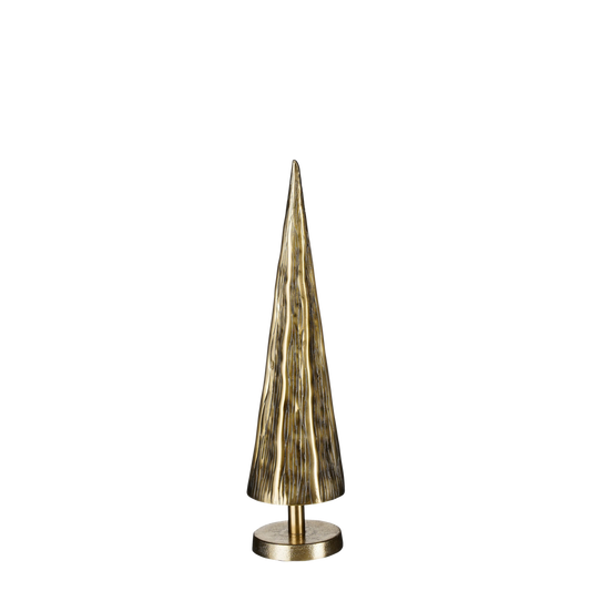 Cezar Decoratie Kerstboom - H45 x Ø12 cm - Aluminium - Goud