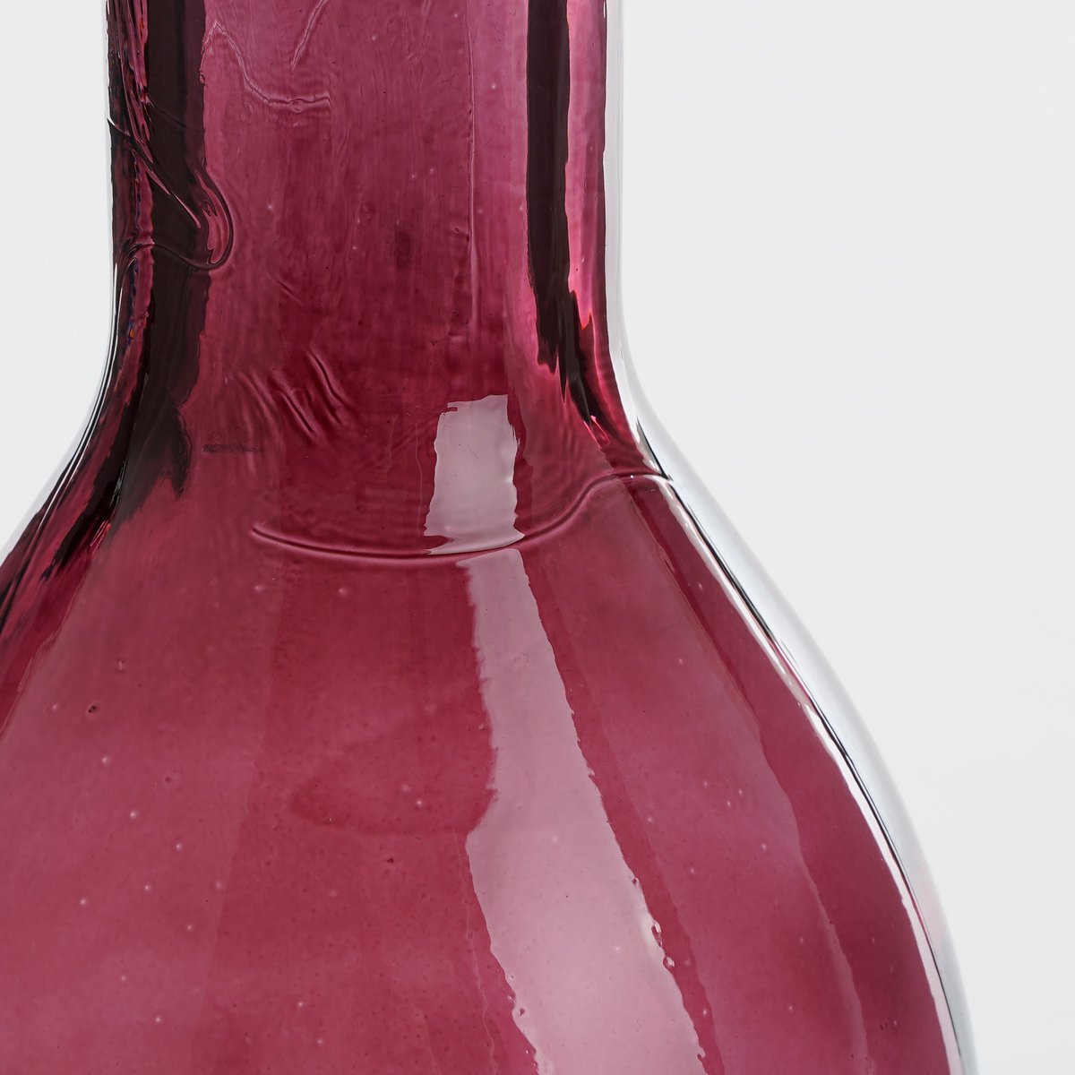 Rioja Fles Vaas - H75 x Ø18 cm - Gerecycled Glas - Bordeaux