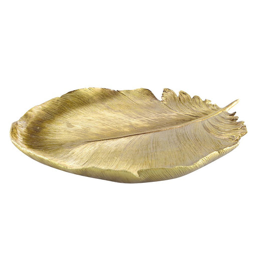 DECORATIEF GOUDEN BLAD/ SCHAAL 38X29,5X4CM