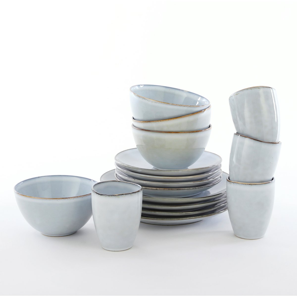 Tabo Crockery Set 4 Persons - Gray