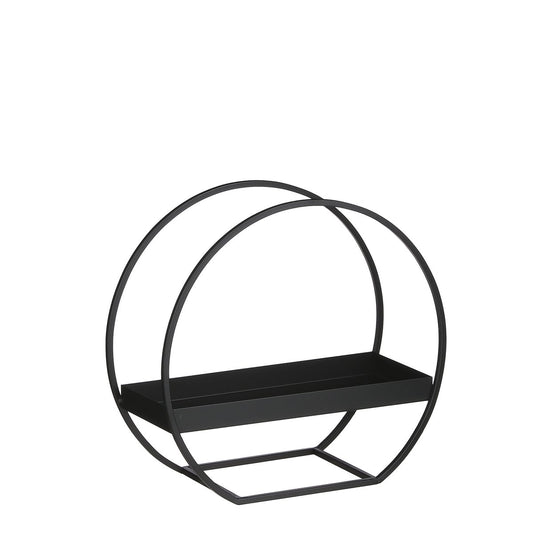 Decoration rack Round - L40 x W17 x H38 cm - Metal - Black