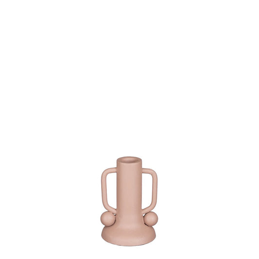 Ula Candlestick - H12 x Ø8 cm - Metal - Pink