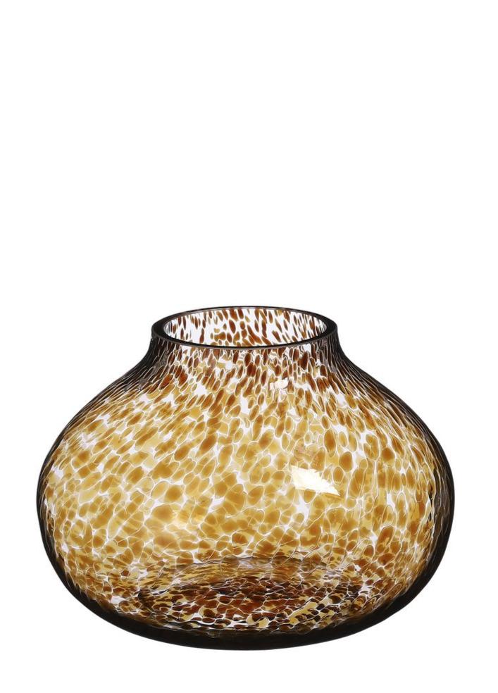 Lyona Vase - H16 x Ø23 cm - Brown