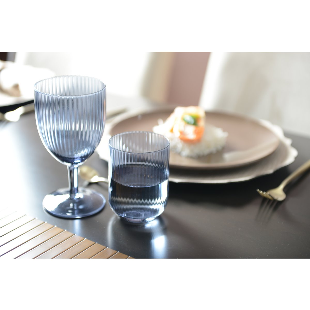 BLAUW APERITIFGLAS - SET VAN 6