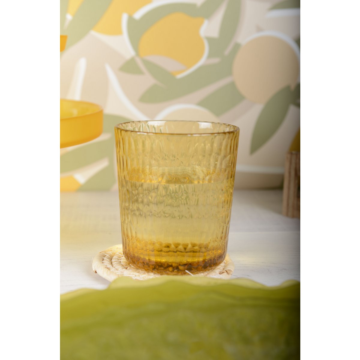 YELLOW ACRYLIC WATER GLASSES - SET OF 6