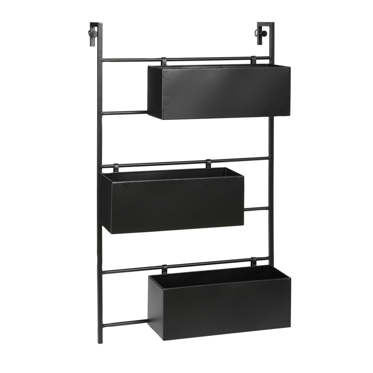 Dani Hanging Plant Rack - L54 x W10 x H90 cm - Metal - Black