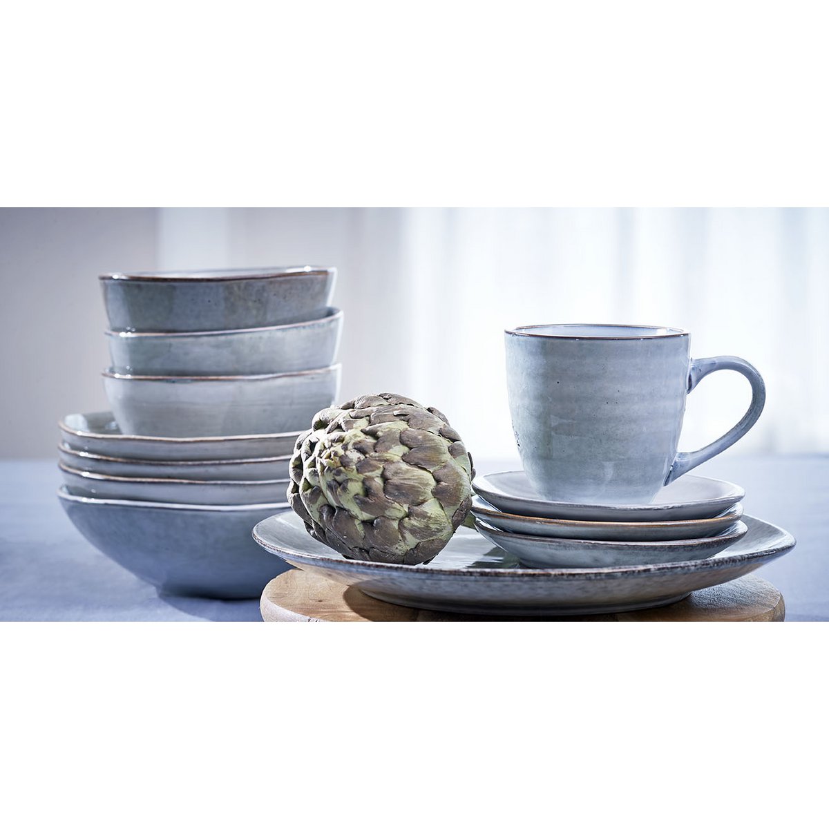 Tabo Crockery Set 4 Persons - Gray