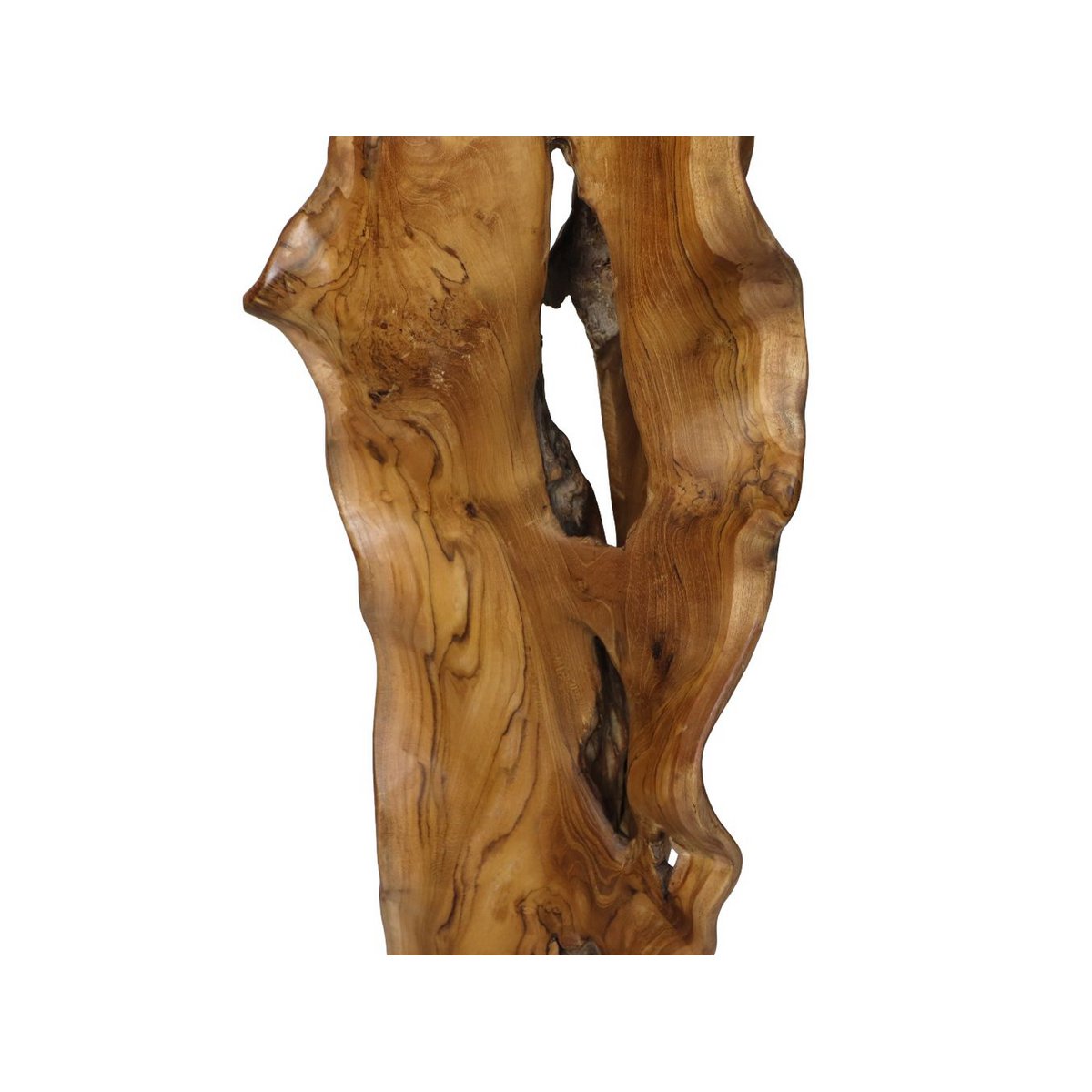 Standing deco abstract - 35x30x110 - Natural/metal - Teak rootwood