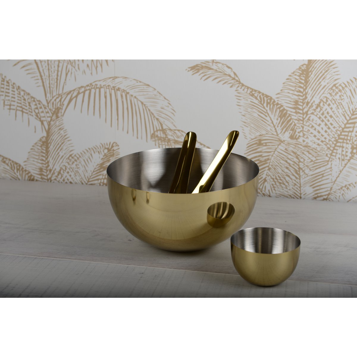 STAINLESS STEEL CHAMPAGNE SALAD BOWL 24.5 CM