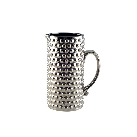 SILVER JUG WITH BLACK INSIDE H.19CM