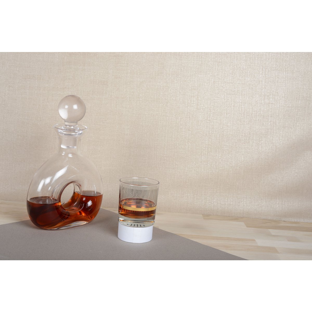 GLASS WHISKEY CARAFE WITH HOLE 19X27.5CM