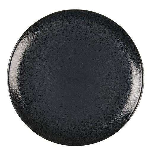 PORCELAIN DESSERT PLATE MATT BLACK 21CM