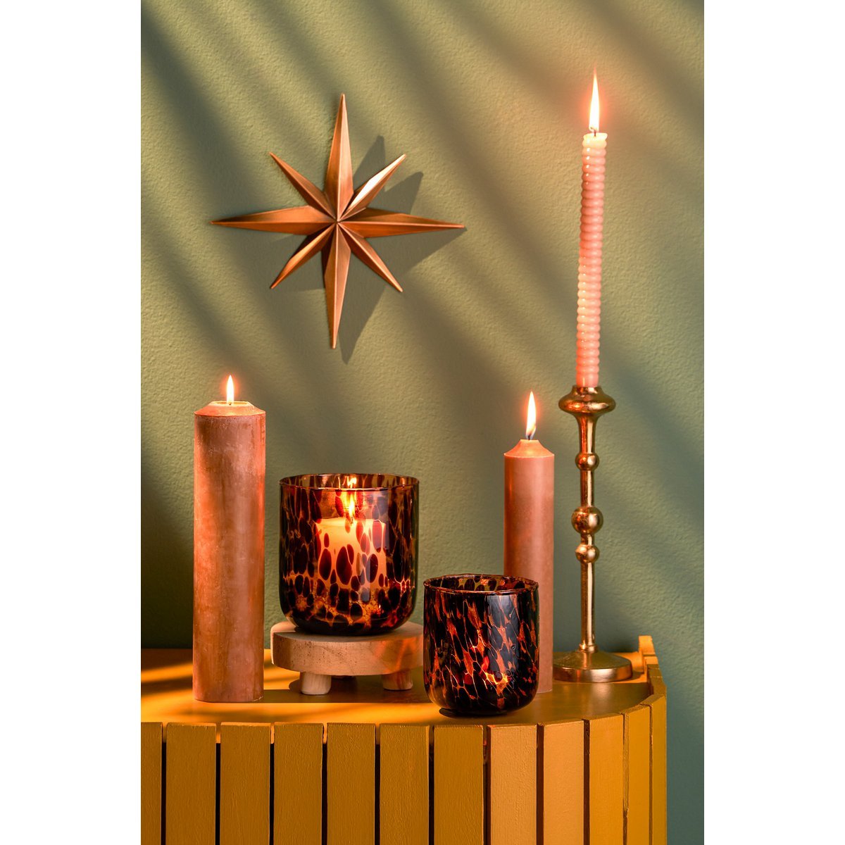 Canto Candlestick - H30 x Ø9 cm - Aluminum - Gold